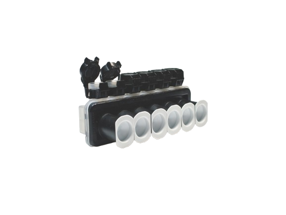GPRT-350-6P(B6) | Conector sumergible GelPort 6 puertos | Raychem (TE Connectivity) | N/A | 14–350 MCM